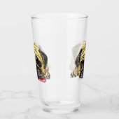 Verre drôle avec chien Carlin (Droite)