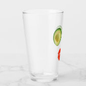 Verre Drôle Avocado Face Rouge Vert 4Michelle (Droite)