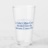 Verre Drôle bleu Texte Homme Grotte Design de sarcasme (Devant)