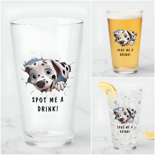 Verre Drôle Cartoon de nouveauté Dalmatie Vitre Nom long