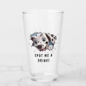 Verre Drôle Cartoon de nouveauté Dalmatie Vitre Nom long (Devant)