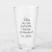 Verre Drôle Chien Papa (Dos)