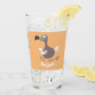 Verre Drôle dessin animé d'oiseau de dodo