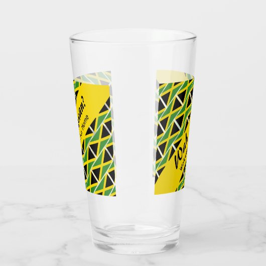Verre Drôle drôle personnalisé WAH GWAAN Jamaïque Drapea (Droite)
