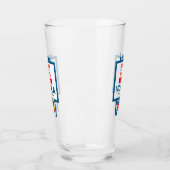 Verre Drôle Étiquette de la Vodka de Noël (Gauche)