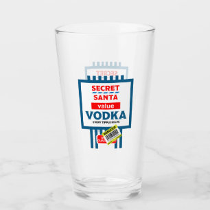 Verre Drôle Étiquette de la Vodka de Noël