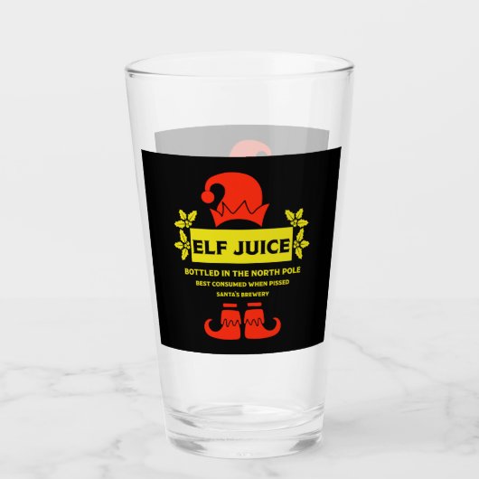 Verre Drôle Étiquettes de la bière de Noël (Devant)
