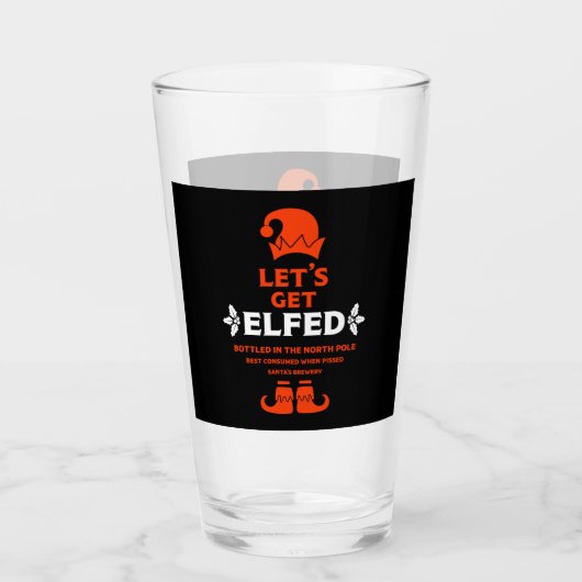Verre Drôle Étiquettes de la bière de Noël (Devant)