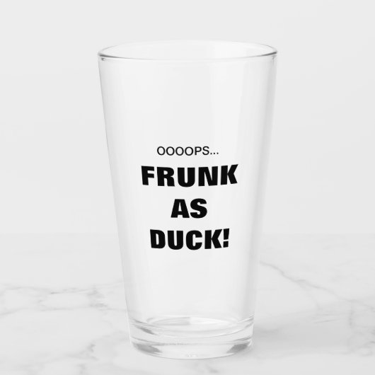 Verre Drôle Frunk As Duck ! Bière (Devant)