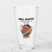 Verre Drôle Grillmaster Pun Papa Plaisanter Garder la vi (Devant)