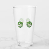 Verre Drôle Halloween Squelette mains tenant Melons (Dos)