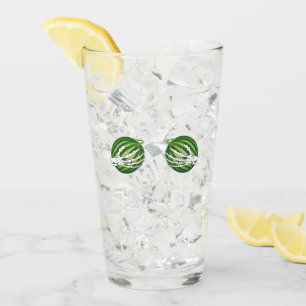 Verre Drôle Halloween Squelette mains tenant Melons