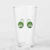 Verre Drôle Halloween Squelette mains tenant Melons (Devant)