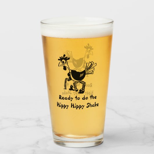 Verre Drôle hippy hippy Shake (Devant (rempli))