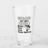 Verre Drôle Homme et Citation de pêche Trouble Open Mout (Devant)