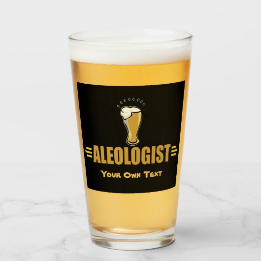 Verre Drôle J'Aime Bière Ale (Devant (rempli))