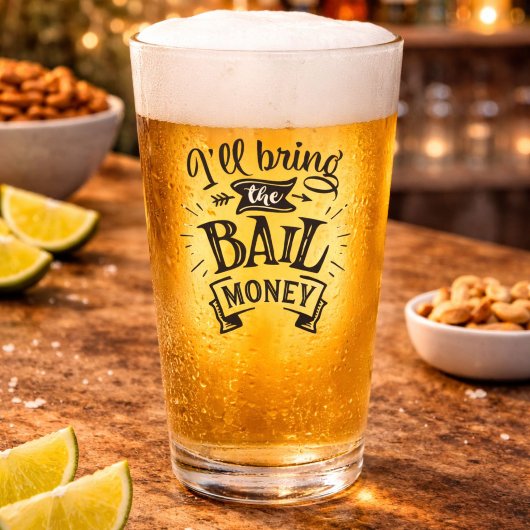 Verre Drôle Je Fournirai la Caution