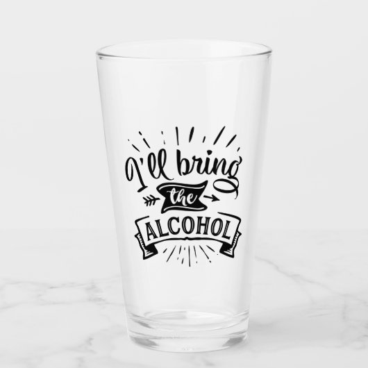 Verre Drôle Mal amène l'alcool (Devant)