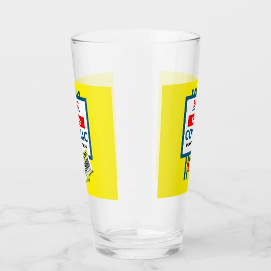 Verre Drôle Noël Cognac Étiquette (Droite)