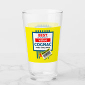 Verre Drôle Noël Cognac Étiquette (Devant)