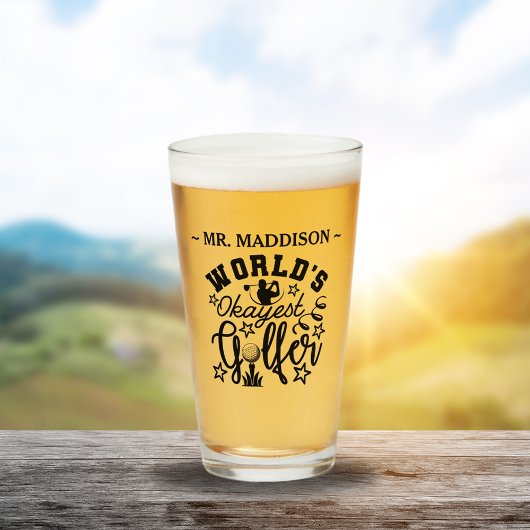 Verre Drôle Okayest Golfer Gag cadeau personnalisé