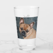 Verre Drôle papa de chien personnalisé (Dos)