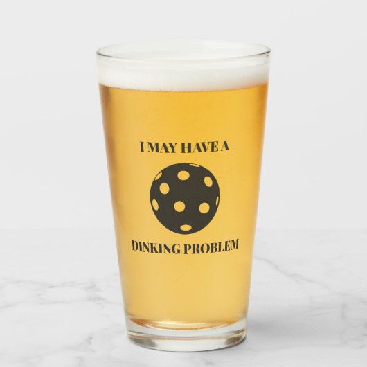 Verre Drôle Pickleball Pilsner Style Beer Glass (Devant (rempli))