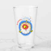 Verre Drôle poisson poivron porc-épic caricature poisson (Devant)