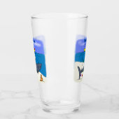 Verre Drôle requin couché et dessin animé de pêche (Gauche)