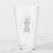 Verre Drôle Saint Patrick's Chien Pawsitivement Lucky (Dos)
