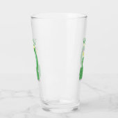 Verre Drôle serpent vert avec caricature maraca (Gauche)