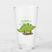 Verre Drôle stegosaurus dinosaure dessin animé (Dos)