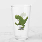 Verre Drôle T rex dinosaure dessin animé humour (Dos)