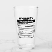 Verre Drôle Whiskey Nutrition Facts Glass (Devant)