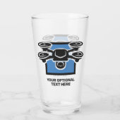 Verre Drone de texte personnalisé (Dos)