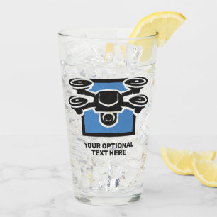 Verre Drone de texte personnalisé