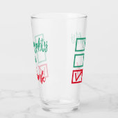 Verre Drunk Not Naughty ou Nice | Funny Humour de Noël (Gauche)