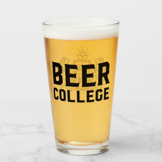 Verre du logo officiel 16-Ounce College (Dos (rempli))