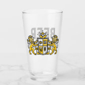 Verre du logo officiel 16-Ounce College (Devant)