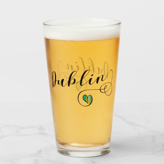 Verre Dublin Heart Mug, Irlande (Devant (rempli))