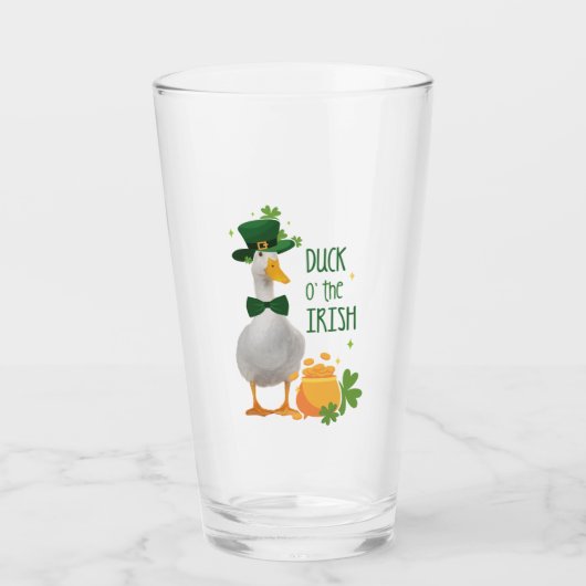 Verre Duck o' the Irish St. Patricks Day (Devant)