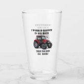 Verre Dur labeur agricole drôle de tracteur de citation (Dos)