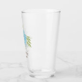 Verre Dusty Blue Roses NewlyWeds Mariage cadeau personne (Gauche)