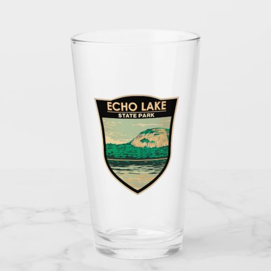 Verre Echo Lake State Park New Hampshire Vintage (Devant)