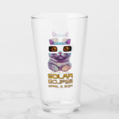 Verre Éclipse solaire avec chat (Dos)