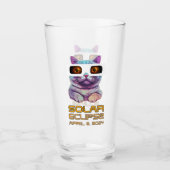 Verre Éclipse solaire avec chat (Devant)