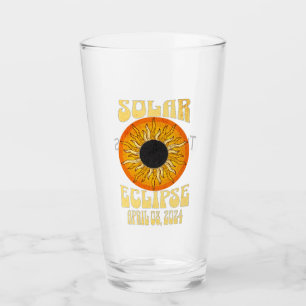 Verre Éclipse solaire rétro Total 8 avril 2024