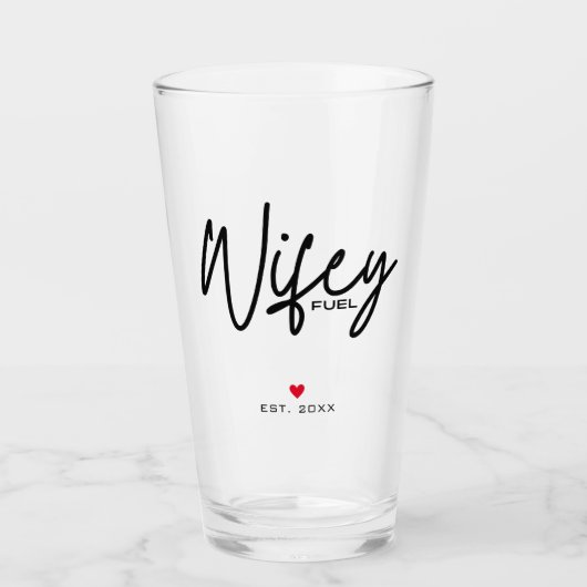 Verre Écran moderne Wifey Carburant Date d'établissement (Devant)