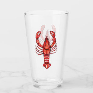 Verre Écrevisses d'aquarelle de la Louisiane Cajun