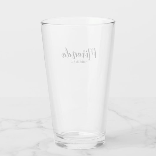 Verre Écrivain Personnalisé De Script Moderne (Dos)